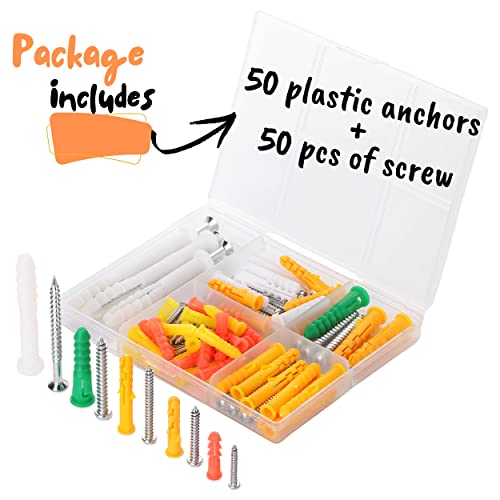 Mr. Pen- Drywall Anchors and Screws Assortment Kit, 100 Pcs