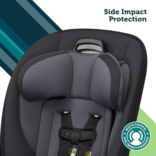 Safety 1st Ellaris 3-in-1 Convertible Car Seat, Slim Fit Design, Rear & Forward-Facing, 5-Position Headrest, Travel-Friendly with Machine-Washable Seat Pad, Smokey Haze - color: Smokey Haze