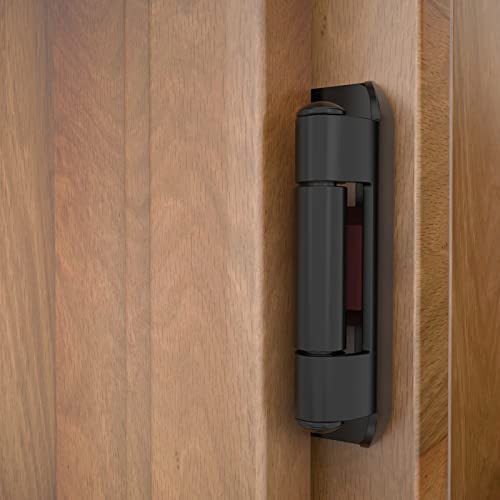 Chibery 10 Pack | 1/2 inch Overlay Semi Partial Wrap Around Cabinet Hinges, Self Closing Face Frame Variable Decorative Replacement, Kitchen Hardware, with Screw & Quiet Bumper (Matte Black) - color: Matte Black