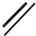 PEC Tools Stainless Steel Ruler Set (6"+12"), High-Contrast Machinist Ruler with Markings 1/32", 1/64", 1/50" and 1/100", Made in USA - color: Black Chrome-Flexible, size: 6"+12"