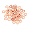 MECCANIXITY 52 Pcs Flat Copper Washers, 3x8x1mm Copper Upgraded Flat Metric Sealing Crush Ring Washers for Hydraulic Fittings Screw Bolt Nut Electronic Repair - size: 3x8x1mm