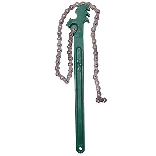 16 Inch Heavy Duty Chain Wrench with 27" Chain for 1.5"-7.5" Diameter Pipe