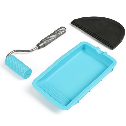 Silicone Glue Roller Kit with Tray & Spreader Professional Paint Applicator