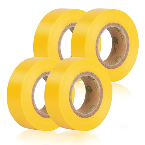 GEYYANG Yellow Electrical Tape, 4 Pack - color: Yellow
