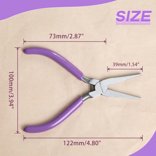 SPEEDWOX Flat Nose Pliers for Jewelry Making Serrated Jaw Pliers Mini Duck Bill Plier Bracelet Bending Plier Jewellery Making Tool Beading Flat Wire Plyer for Wire Wrapping Bending Ring Opening - style: Flat Nose Pliers Serrated Jaws