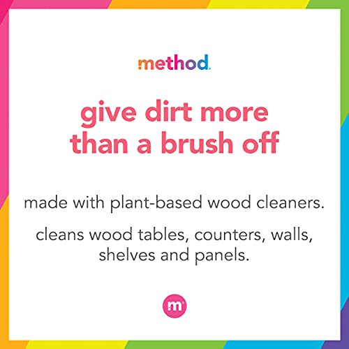 Method Daily Wood Cleaner, Plant-Based Formula that Cleans Shelves, Tables, and Other Wooden Surfaces While Removing Dust & Grime, Almond Scent, 828 ml Spray Bottles, Packaging May Vary (Pack of 2) - size: 28 Fl Oz (Pack of 2)