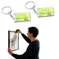 2PCS Magnetic Small Bubble Level 15x15x40mm(0.59x0.59x1.57in) Key Ring Small Leveler Tool - size: 2pcs 40*15