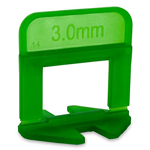 Tile Leveling System (1/8 Inch) – 600 Tile Spacers – Compatible with Most Wedges for Smooth, Seamless Floor & Wall Tile Installation – 3mm Ceramic & Stone Spacers - color: 600 Spacers