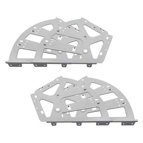 Coshar 2Pcs 3 Layers Shoes Drawer Hinges Fan Shape Shoe Cabinet Rack,Grey | 3 Layers,Stainless Steel Shoe Cabinet Rack Flip Frame, Replacement Fittings, Furniture Parts Hardware - color: Gray, size: 3 Layers