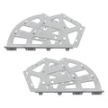 Coshar 2Pcs 3 Layers Shoes Drawer Hinges Fan Shape Shoe Cabinet Rack,Grey | 3 Layers,Stainless Steel Shoe Cabinet Rack Flip Frame, Replacement Fittings, Furniture Parts Hardware - color: Gray, size: 3 Layers
