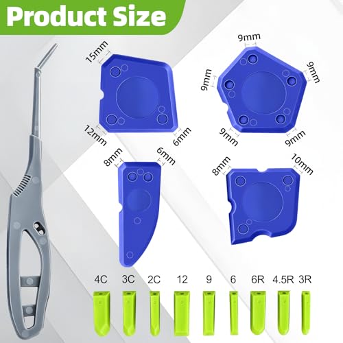 GOOPREEN 16pcs Silicone Caulking Tool Kit, Dual-End Caulk Remover Tool