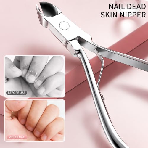 ZIZZON Nail Clippers Kit Manicure Pedicure Set with Holographic Case(Pink) - color: Pink