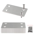 BokWin 12Pcs Flat Straight Mending Plates, 2.4" x 1.5" - size: 2.4" x 1.5" (Silver)