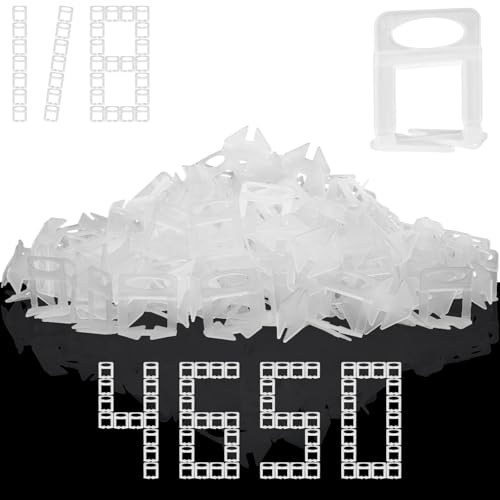 4650 Tile Spacers 1/8 Inch Tile Leveling Clips for Floor Tiles - size: 1/8 Inch*4650 Piece