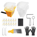 Voomey 20 Pack Handheld Paint Bucket and 4 Inch Roller Kit - size: 20 Pcs Hand Held Paint Bucket Kit