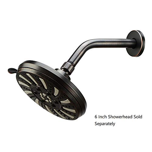 Purelux Shower Arm 8 Inches Universal Replacement Made of Stainless Steel, Oil Rubbed Bronze Finish Flange Included - color: Oil Rubbed Bronze, size: 8 Inches