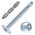 100Pcs #10x1-1/2 Sheet Metal Screws 410 Stainless Steel Silver - color: Blue and White, size: #8x1-1/4"