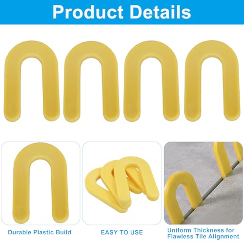 Horseshoe Tile Spacers, 3/16 Inch, 50 Pcs - size: 3/16"(50pcs)