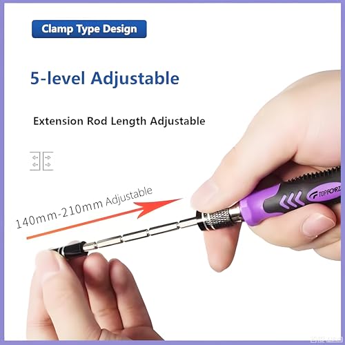 Professional 115-in-1 Precision Screwdriver Set, Purple Handles - color: Purple and Black