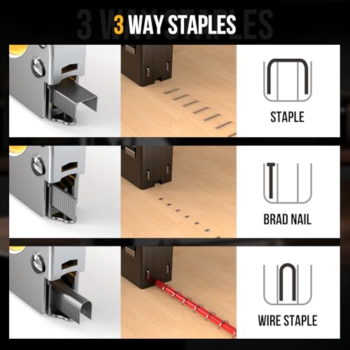 LUFF 3 in 1 Upholstery Staple Gun with Staple Remover