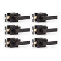 KNOBWELL 6 Pack Door Handles Bronze, Privacy Door Lever Bed and Bath Leverset Lockset, Left or Right Handing, Oil Rubbed Bronze Finish 2.07 lb One Lever - color: Oil Rubbed Bronze