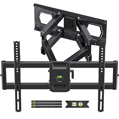 Full Motion TV Wall Mount for Most 37"-84" Flat Screen TV, Swivel or Tilt TV Wall Bracket with Dual Articulating Arms, for 12"-16" Wood Studs, Max VESA 600x400mm, Load 120 lbs by USX MOUNT - size: 37-84 inch, 120 lb