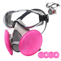 Reusable Respirator Mask with Goggles，Dust Mask with Filters for Sanding