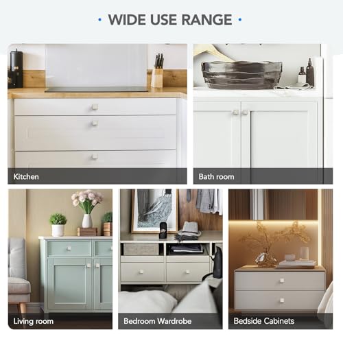 HOME EDIT Brushed Nickel Cabinet Handles Zinc Pulls Single Hole 5 Pack - color: Brushed Nickel, size: Single Hole