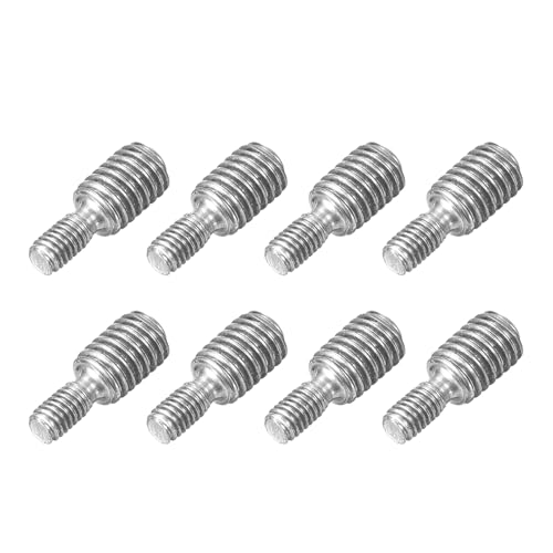 uxcell M3x6mm to M5x6mm Double End Threaded Stud Screw Bolt, 8Pcs 304 Stainless Steel Thread Reducer Adapter for Furniture Machinery Assembly Fastener - size: M3x6mm to M5x6mm