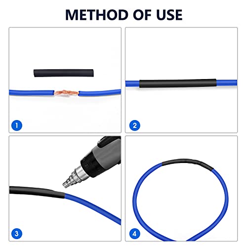 ASHINER Black Heat Shrink Tubing Kit - 580Pcs EVA Material in 11 Sizes - Ideal for Electrical Insulation, Repairs, and Wire Connectors with User-Friendly Design and Storage Case - color: Black