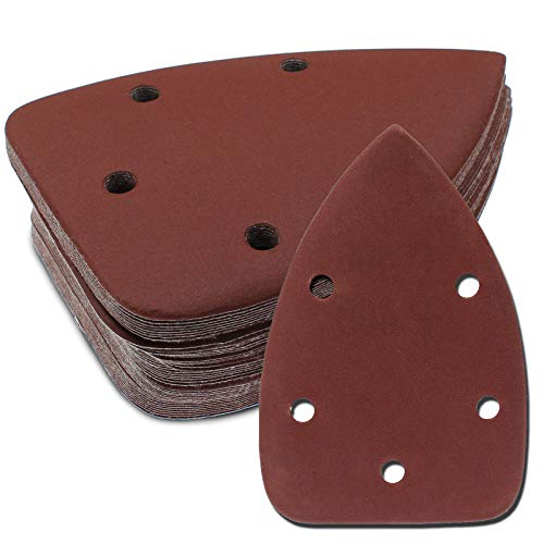 50 Pcs Mouse Detail Sander Sandpaper, 400 Grit, 5 Hole - size: 400 Grit - 50 Pcs