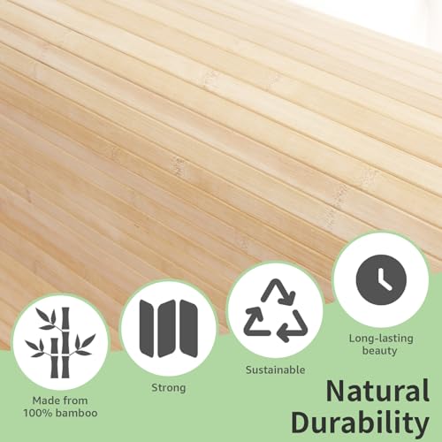Art3d 48 x 96 in Natural Bamboo Wall Panel, 2-Pack, Light-Carbonized - color: Light-carbonized, size: 2-48 inches x 96 inches