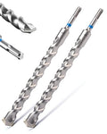 toolant SDS Plus Rotary Hammer Drill Bits Set for 1" x12inch 2pcs,Carbide Tipped 2-Cutter for Concrete,Masonry and Brick - size: 1"-2PCS(12")