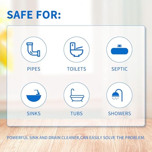 Wild Tornado Pipe Dredge,Powerful Sink Cleaner Powder Fast Foaming for Kitchen Toilet Pipeline Quick Cleaning Tool（2pcs）