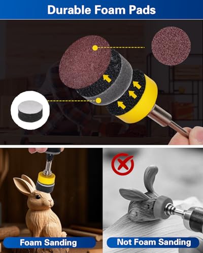 1 Inch Sanding Discs and Drums for Dremel Rotary Tool Accessories, Hook and Loop Sandpaper for Drill Sanding Bits Attachment, Resin Polishing Kit Pads 60-10000 Grit for Wood Metal Craft Making Jewelry