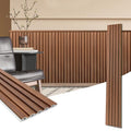 Art3d 48 x 6 Inch WPC Wood Slat Wall Panels, 3D Wall Accents, 16-Pack, Teak | Real Wood Grain, Durable, Water Resistant, Wear-Resistant, No Emission, Eco-Friendly, Easy to Care, for Living Room, Bedroom - color: Teak, size: 48" * 6"