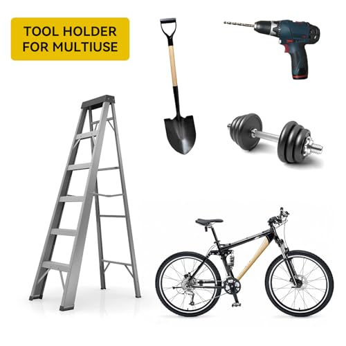 JNIHEEP Garage Organizer Trimmer Rack, Garden Power Tool Hanger Weed Whackers Holder Wall Mounted for Grass Trimmer, Hedge Trimmer, Garage Trimmer, Garden Tools,1 Pack - color: Black 1 Pack