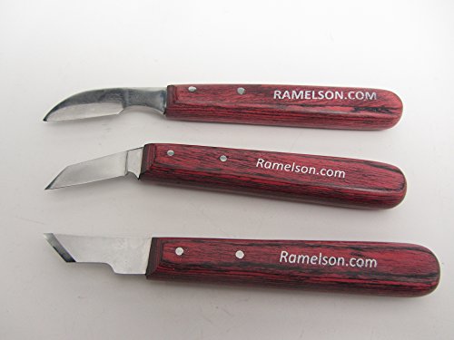 UJ Ramelson 3 Piece Complete Chip Carving Knives Best Wood-Carving Knife Set
