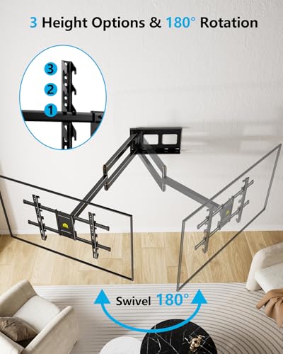 FORGING MOUNT Long Arm TV Wall Mount for 42-90 Inch TVs up to 150 lbs - size: Fits 42"-90" TVs