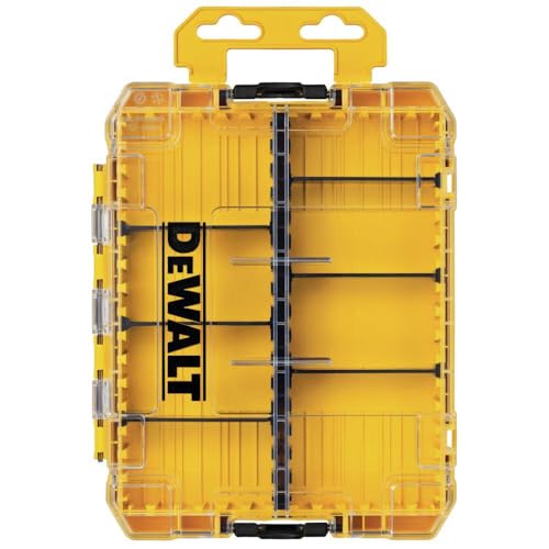 DEWALT Tool Box, Medium 8-Compartments Small Parts Organizer, Portable Tough Case Screw Organizer Toolbox with Customazible Dividers (DWAN2190) - size: One Size