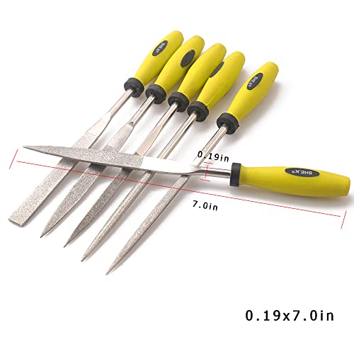 Diamond Needle File Set (6 PIECE Set) 5x180mm - color: Alloy Steel, size: 5x180mm