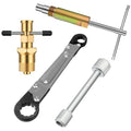 4 Pcs Angle Stop Wrench Kit Plumbing Tool, Olive Ring Removal Tool with Diameter of 1/2", 3/4", Compression Sleeve Puller for 1/2" Compression Fitting, Install Angle Stop Nut (Olive,Grey) - size: Grey, style: Olive