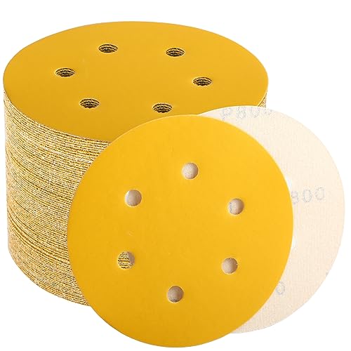 6 Inch Sanding Discs Hook and Loop, 800 Grit Sandpaper for Orbital Sander, Professional for Automotive and Woodworking, 100 Pack - style: 800 Grit
