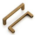 Ravinte Antique Brass Kitchen Cabinet Solid Handles,3-3/4 Inch,5 Pack - color: Antique Brass, size: 3-3/4 Inches Hole Center