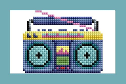DIAMOND ART CLUB Mini Dazzles - 80s Diamond Art Kits for Adults - color: 80s