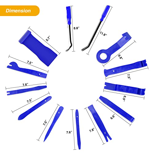GOOACC 13PCS Nylon Trim Removal Tool Set - color: Blue, size: 13Pcs