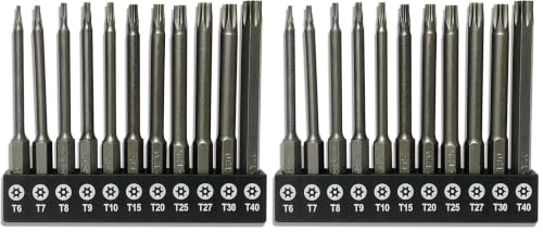 aiyun 11-Piece Shark Vacuum Screwdriver Security Bit Set, S2 Steel Magnetic Security Screwdriver Set 3 Inch Star Driver Bit Set Screwdriver for Shark Vacuum T6-T40 (75mm Length) (Pack of 2) - size: 75mm Length (T6-T40) (Pack of 2)