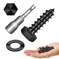 (12Sets) 3/8" x 1-1/4" Hex Head Lag Bolts, Heavy Duty Lag Screws with Washers, 304 Stainless Steel Bolts 18-8, Lag Screws Wood Screws, Partial Thread Black Oxide, 3/8 Bolt by Mywish - size: 3/8 x 1-1/4" (12 set)