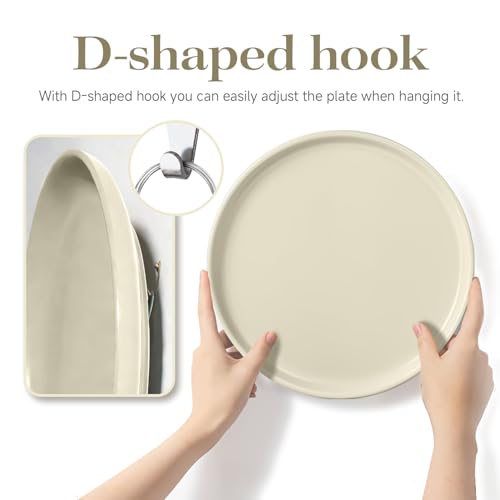 Bilillo 20 Pack Plate Hangers for The Wall, Invisible Adhesive Plate Hangers for Display, Premium Adhesive Picture Hangers for Plates, Photo Frames, Paintings & Wall Decor, 2.2 x 2.2 Inch - style: 20 Pack D-Shaped