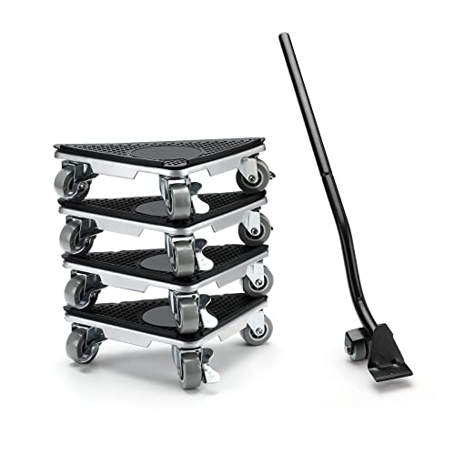 Furniture Movers with 3 Wheels & Furniture Lifter Set, 360° Rotation Wheels Double Bearing Roller Mute，Easy to Moving Heavy Furniture - size: triangle